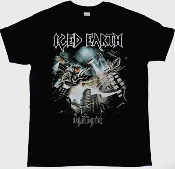 Iced Earth Dystopia 2011–2012 Epic Metal Revolution World Tour New Black Premium Unisex T-Shirt XXL