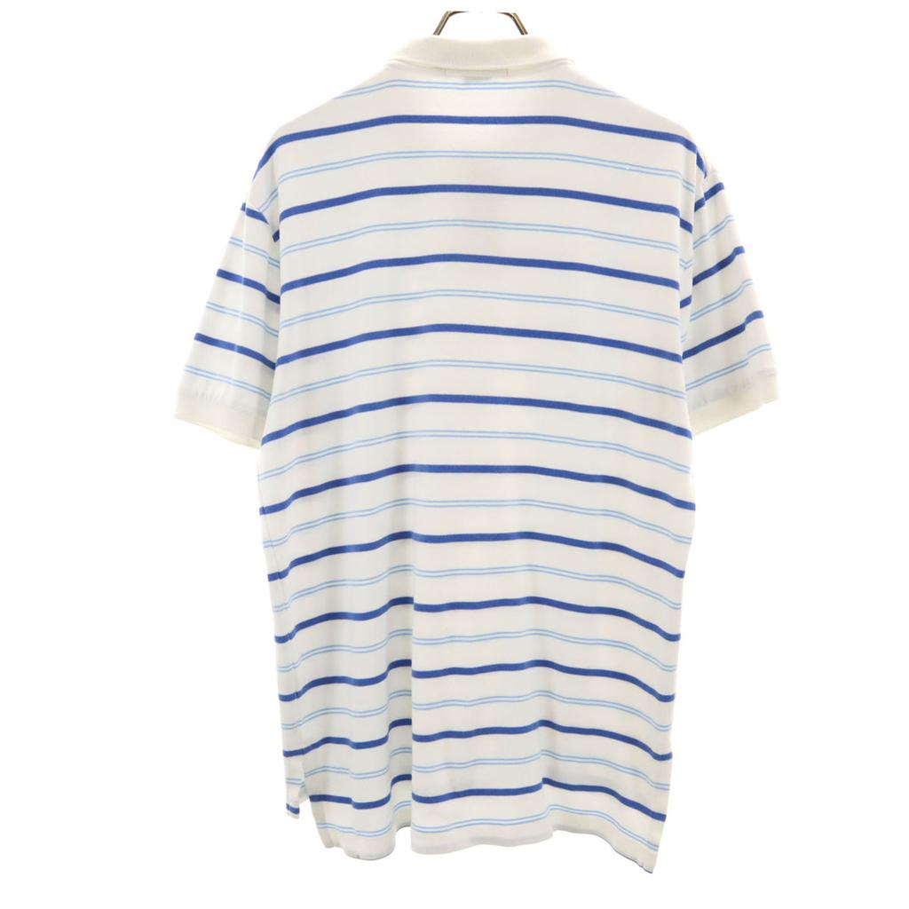 Polo von Ralph Lauren Bordürenmuster Kurzarm Poloshirt M weiß Herren Gebraucht