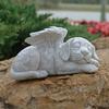 Personalized Angel Cat Memorial Statue Resin Pet Sculpture with Angel Wings for Garden Outdoor Tombstone Marker Emotional Gifts