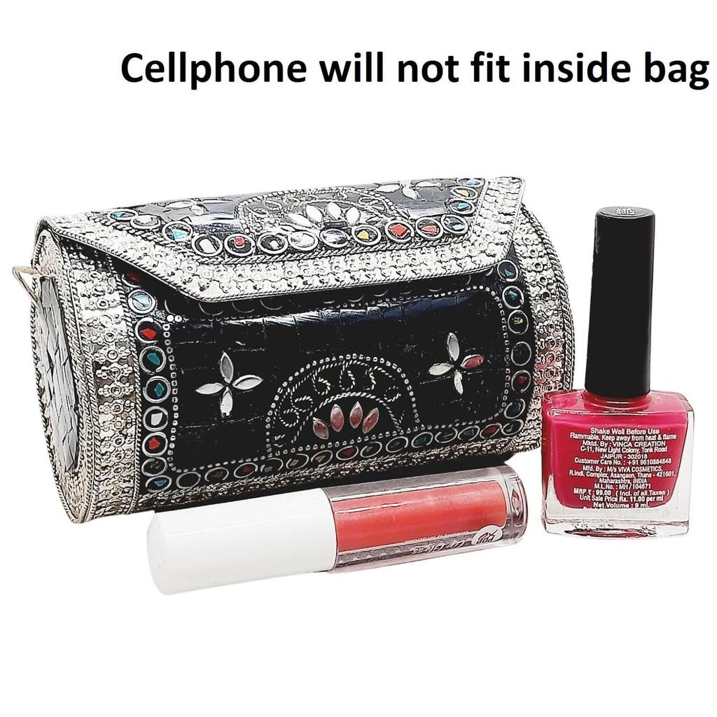 Small Size Handmade Metal Bag Coin Purse Ethnic Bridal Kids Bag Party Clutch