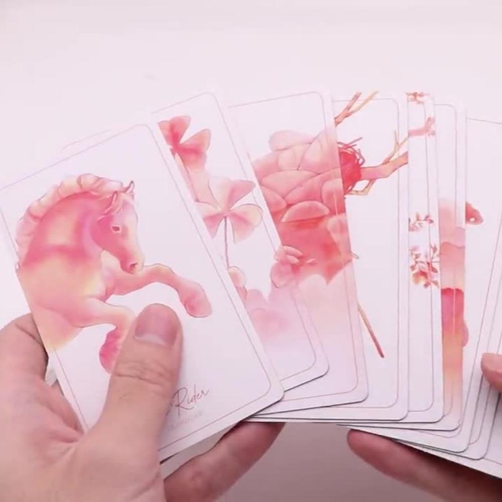 Sowa i Sroka Lenormand 10,3*6 cm Talia 36 kart Lenormand tradycyjnie ilustrowana tuszem (Wersja Sowa)