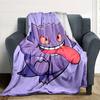 Mischievous Purple Ghost  Flannel Blanket Super Soft Warm Cozy Blanket for Sofa Bed Office Travel All‑Season Home Decor Gift
