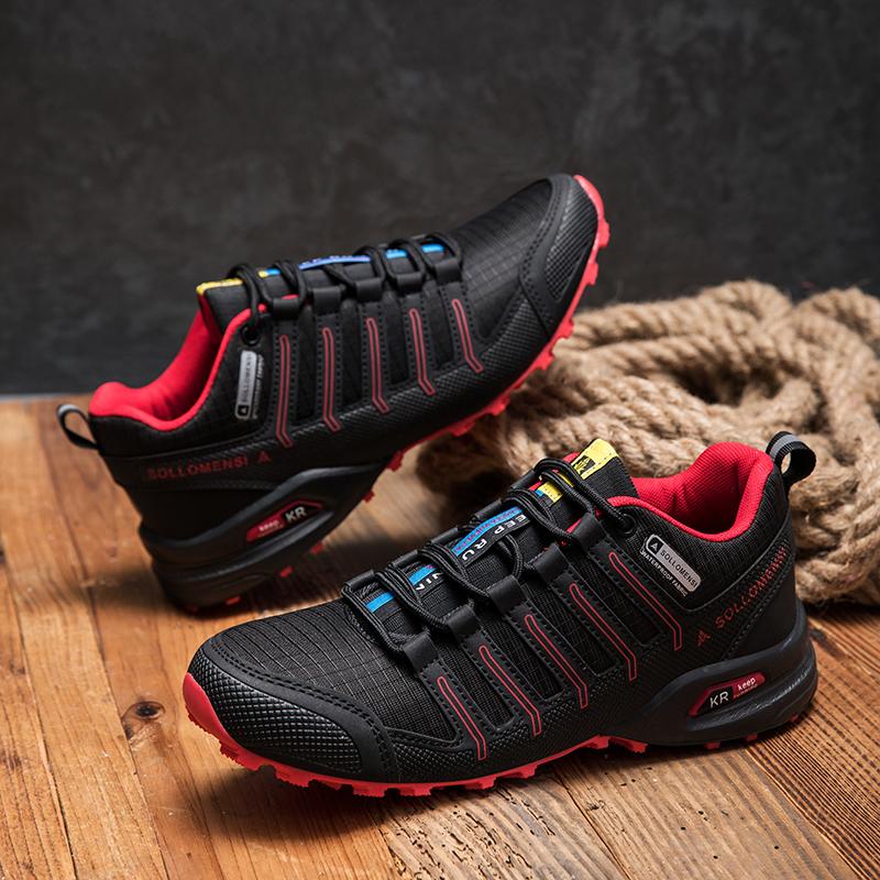 Men's Hiking Shoes,Rubber Soles, Non-Slip and Wear-Resistant All-Terrain Hiking Sports Shoes, Camping and Hunting Training Shoes