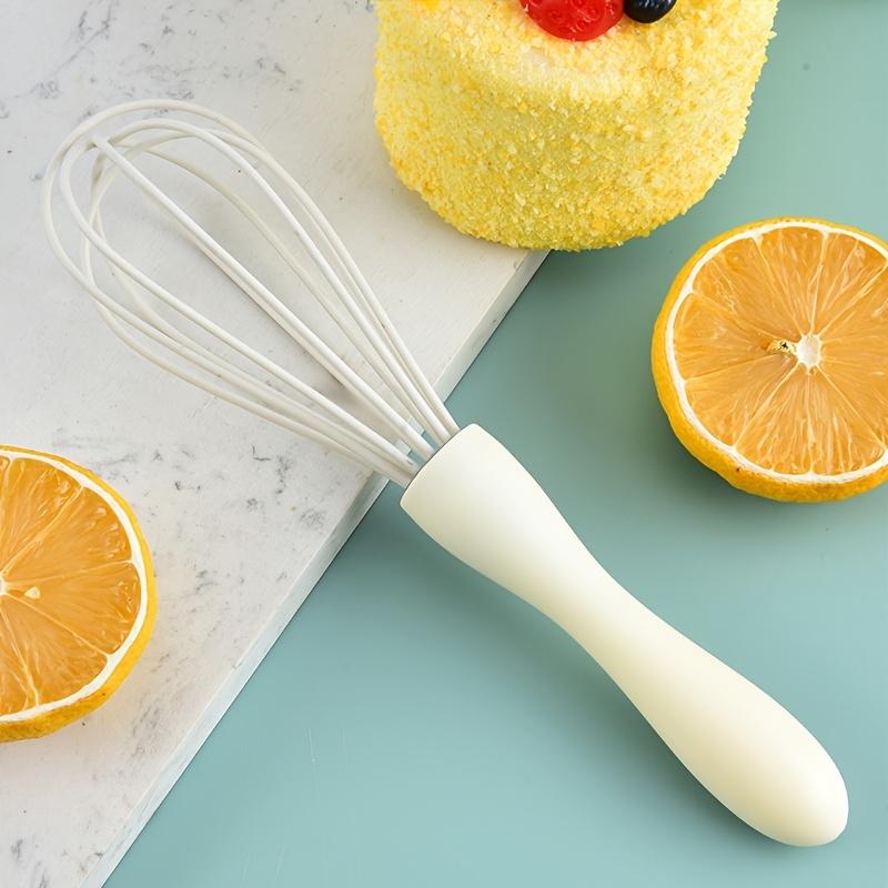 White Manual Silicone Whisk Hand-Held Baking Mixing Tool Baking Tool Set Cooking Kitchen Tools