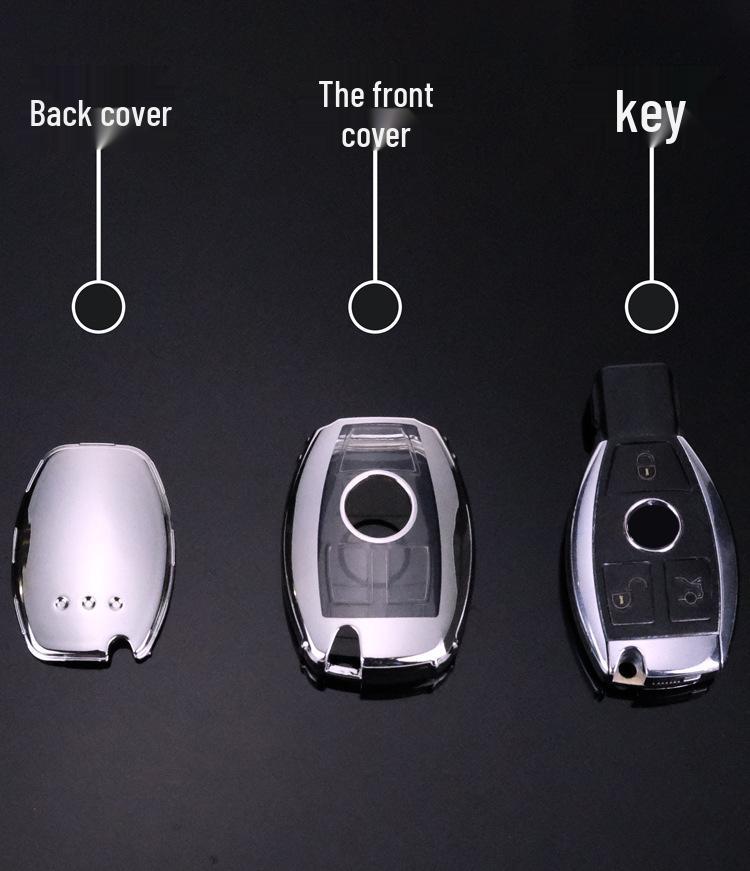 Mercedes TPU Soft Rubber Key Cover - Full Wrap Remote Control Smart Key Shell