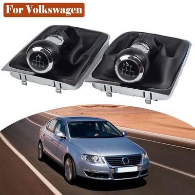 Priekš VW Passat B6 B7 CC 2005-2013 Pārnesumu pārslēgšanas rokturis ar putekļu vāciņu 5/6 ātrumu pārnesumu pārslēgšanas rokturis, svira, putekļu vāciņa rāmja komplekts