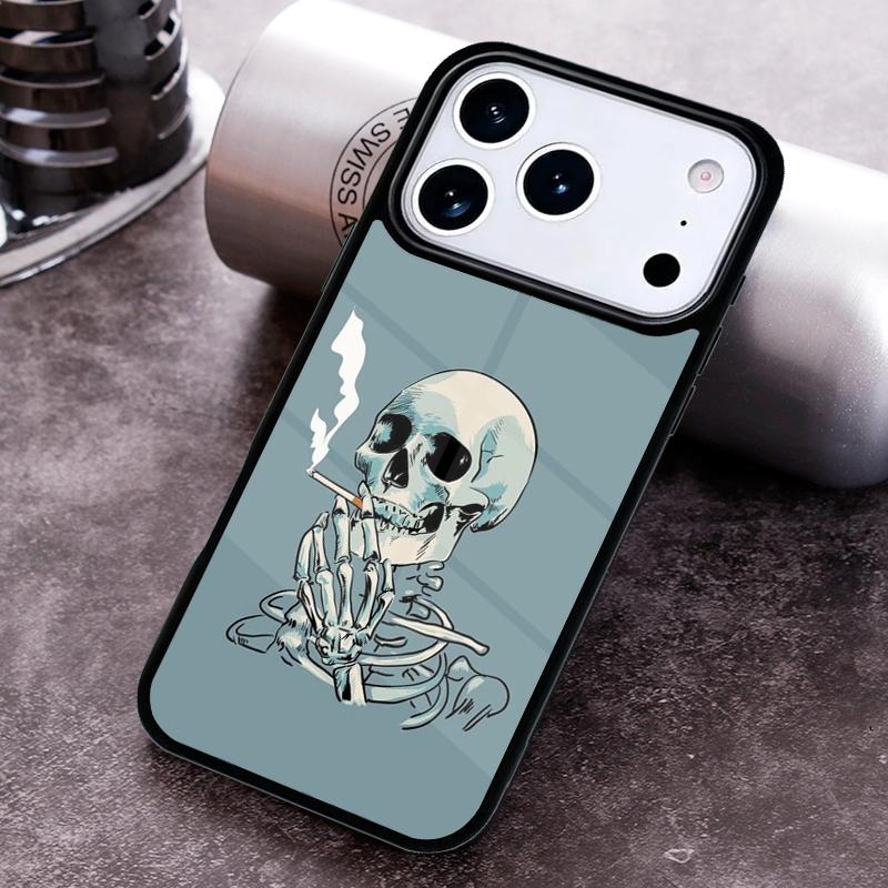 Skeleton Skull Art Phone Case For iPhone 17,16e,15,14,13,12,11,Mini,Pro,MAX soft Silicone Cover