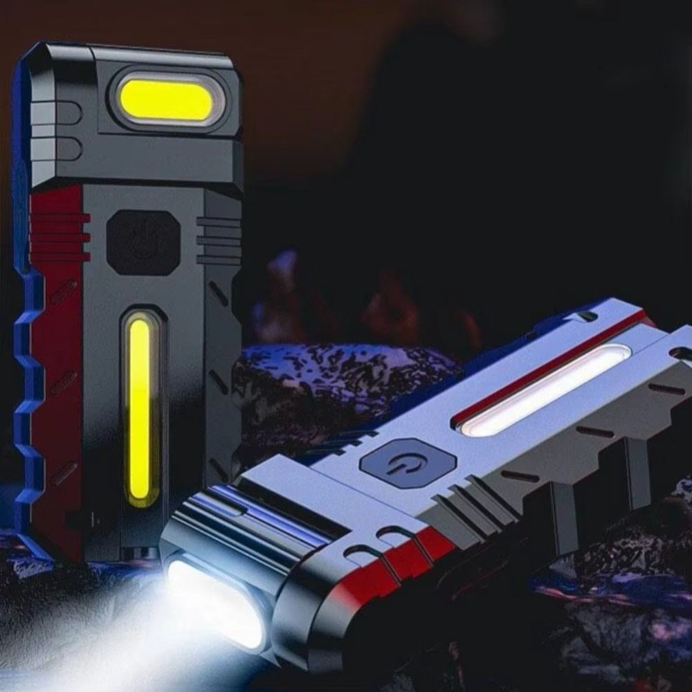 USB Rechargeable EDC Pocket Torch 1000mAh Battery Rechargeable Flashlight Emergency Lighting