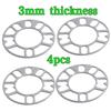4 Pcs 3/5/6/8/10mm Car Modification Universal Aluminum Car Wheel Spacer Adaptor Shims Plate Car Wheel Hub Modification Widened