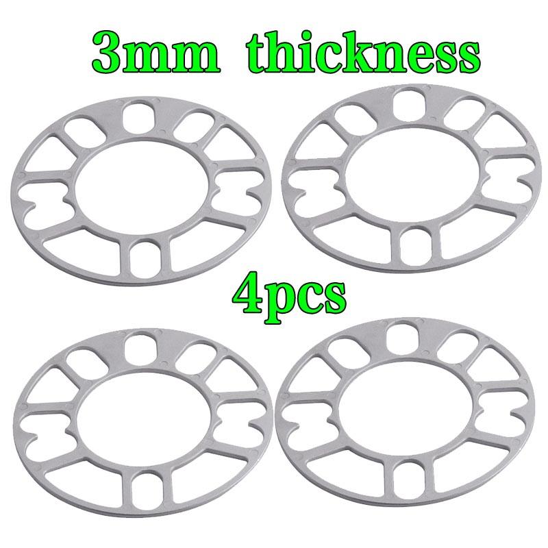 

4 Pcs 3/5/6/8/10mm Car modification Universal Aluminum Car Wheel Spacer Adaptor Shims Plate Car Wheel Hub Modification Widened