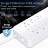 12-in-1   Protector Power Strip Extension Cord Flat Plug Power Strip with   Cord 8 Outlets and 3 USB & 1   Port 1700J Wall Mount Desk P
