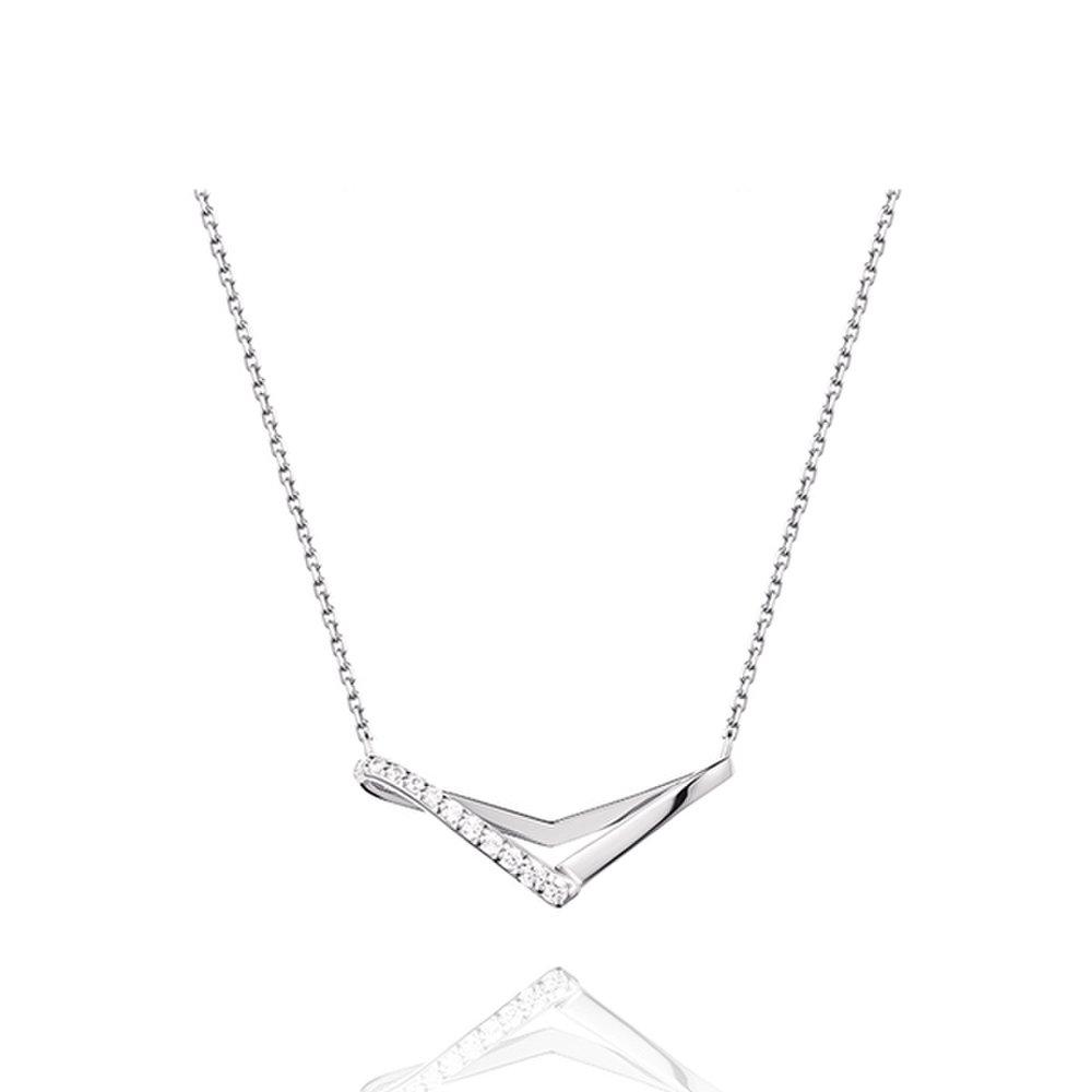 [Stonehenge]] Edge Silver Necklace Sa24B41F