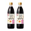 Chungjungone Haetsaldameun Salsa di Soia Aromatizzata a Basso Contenuto di Zucchero Condimento Multiuso per Cucina 840ml x 2 Bottiglie