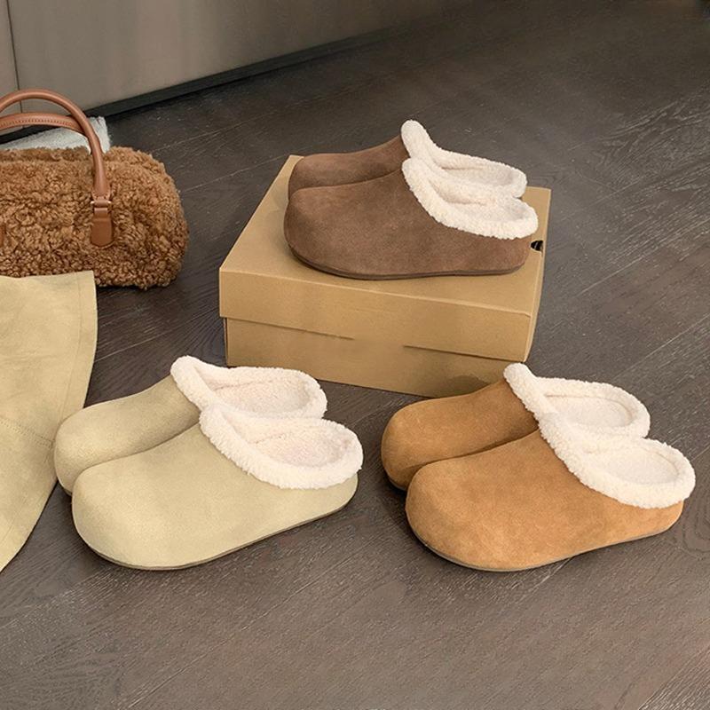 Fall/Winter New Style High-Heeled Front-Opening Slippers with Thick Soles Women's Shoes