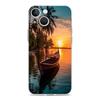 Summer Seaside Sunset Landscape Phone Case For iPhone 16 15 14 13 12 11 Pro Max Mini X XS SE 7 8 Plus 16E Shockproof Soft Cover