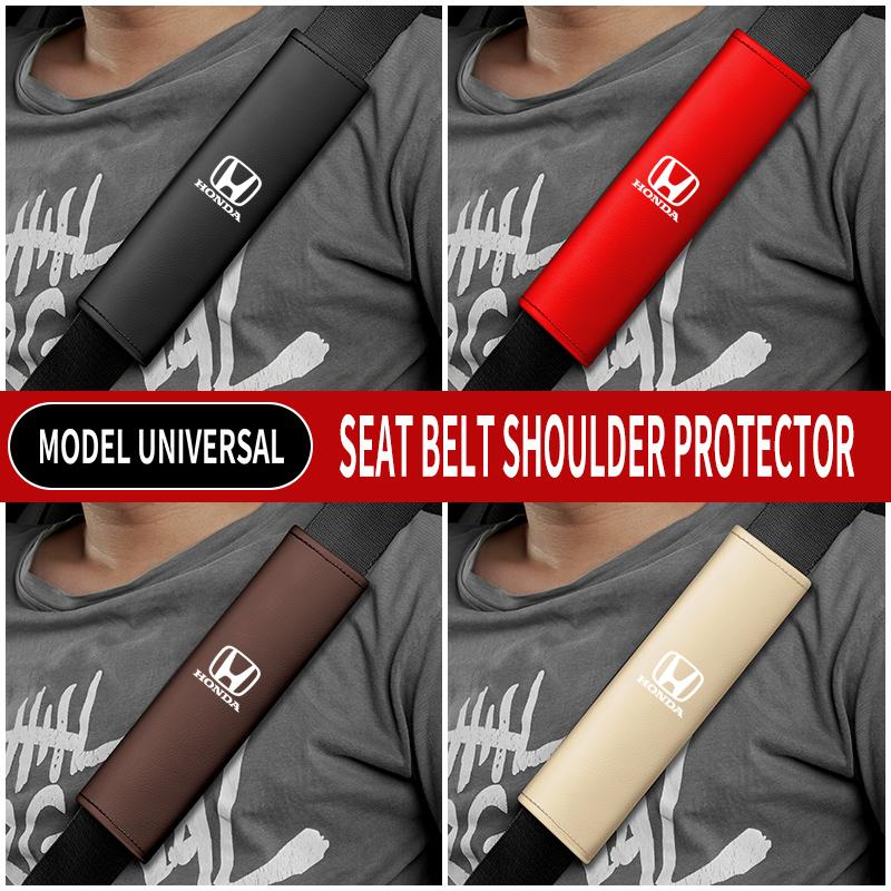2pcs Car Safety Belt Shoulder Protection Cover Car accessories For Honda Civic xrv hrv crv brv City Accord Fit Jazz Insight