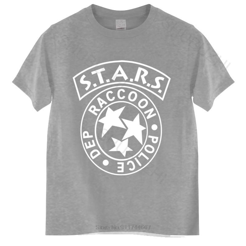 Cotton Tshirt Men Crew Neck Tops S.T.A.R.S. Classic  Cotton Residented Evil Zombie summer teeshirt plus size