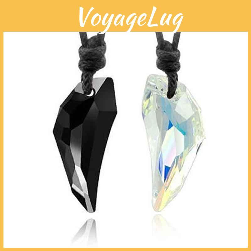 Unisex Crystal Pendant Necklace For Couples Stylish Waterdrop Design