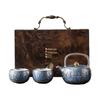 Bo Guangfeng Blue-and-White Gilt Silver Teapot Set TD-15