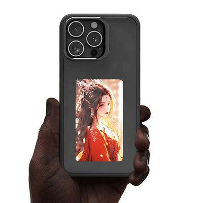 E Ink Phone Case Wireless NFC APP Refresh Smart Ink Phone Case Four Color Display E-Ink Screen Phone Cover for iPhone 15 PRO Max