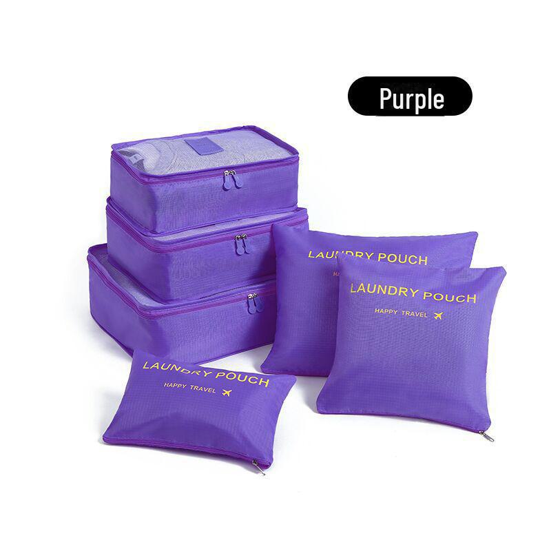 

«Набор из шести сумок для хранения багажа и одежды с логотипом» Six-piece set фиолетовый