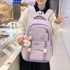 Schoolbag Japanese ins Large Capacity Backpack Junior High School Student School Bag Sweet and Cute Cartoon Korean Version Casual Women's Backpack