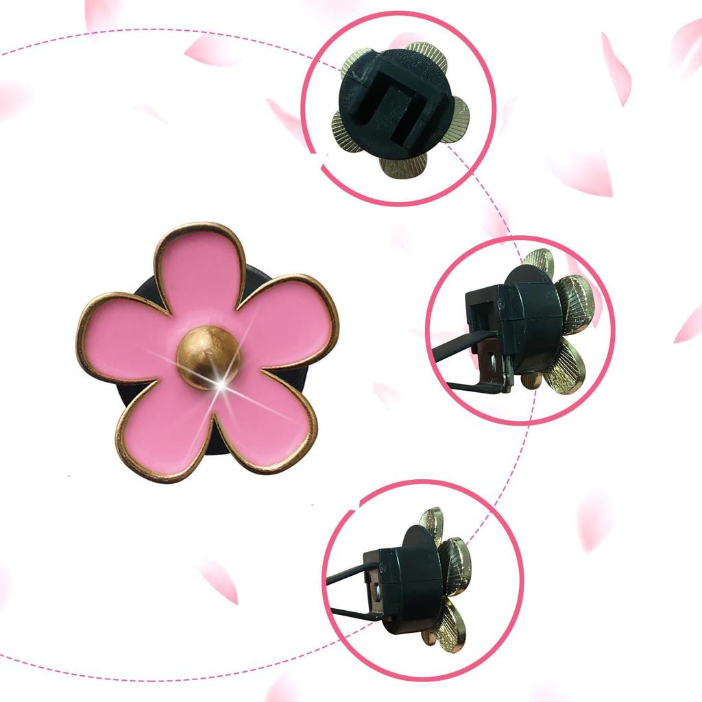 4pcs/set Car Air Freshener Perfume Clips Cute Flower Shaped Outlet Vent Clip for Car Interior Decoration Aromatherapy Supplies