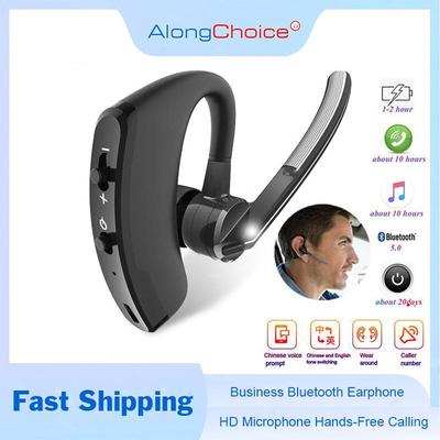 Uzun HD Mikrofonlu İş Bluetooth Kulaklık Sürücü Spor Kulaklığı Xiaomi Huawei Iphone İçin Kablosuz Gürültü Azaltma Kulaklık