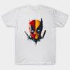Men Black Print T-shirt Deadpool Wolverine No-Cut Transfer Paper Print Cotton Tshirt