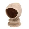 Solid Color Knitted Hooded Cap Woolen Neck Collar Beanies Cap Fashion Balaclava Hat  Outdoor