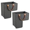 Pair of L Shape Stair Storage Bins Foldable Fabric Basket for Bedroom Living Room Office Versatile Organizers