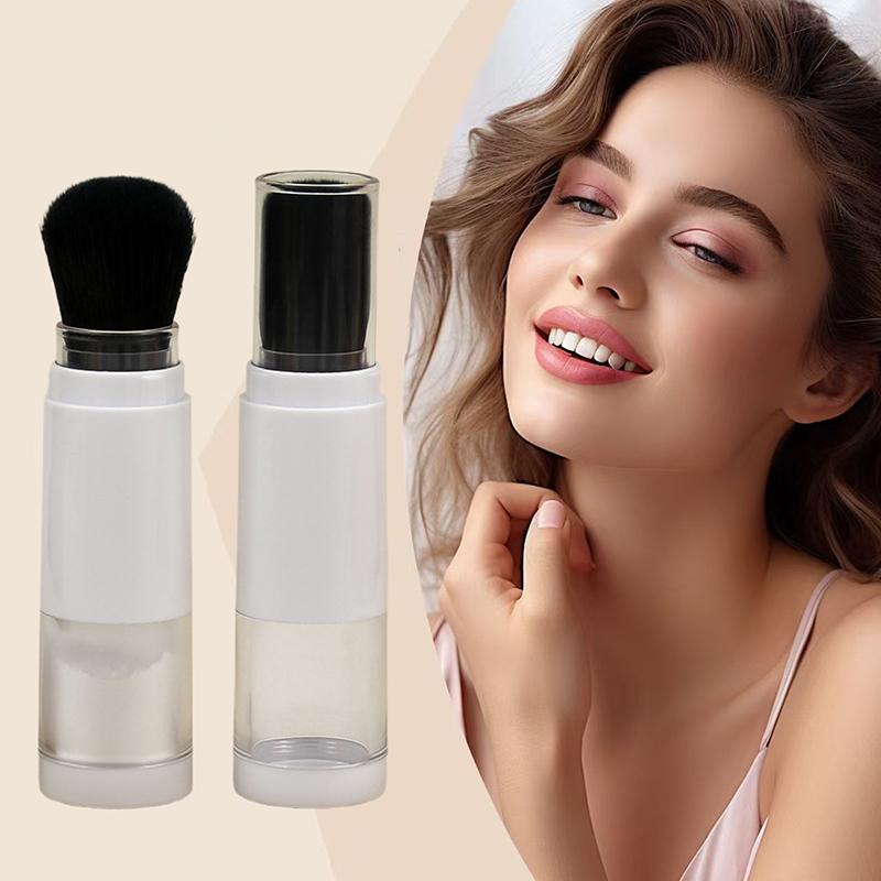 Multifunktionaler 2-in-1 Foundation-Pinsel Make-up-Pinsel Leerer Reise-Rouge mit nachfüllbarer Puderdose Make-up Schönheitswerkzeuge