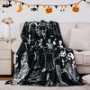 Halloween Fun Skull Dance Plush Blanket All Seasons Suitable for Sofa Bed Office Nap Blanket Cover Blanket