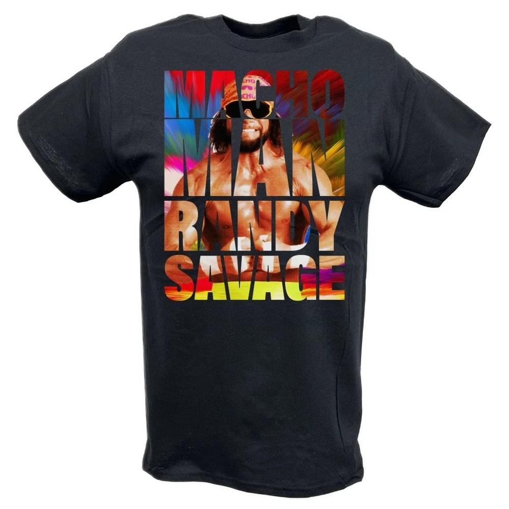 Macho Unisex Randy Savage Allover Unisexs Black Tshirt M