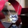 Fashion Link Chain Crystal Heart Pendent Necklace For Women Collar Accessories Minimalist Party Jewelry Choker Dz118