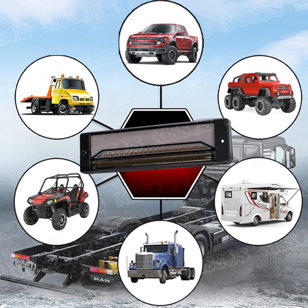 Universal LED tail flowing turn signal light 24V compatible lamp, brake, reverse, lamp, truck, trailer, truck, 12V,