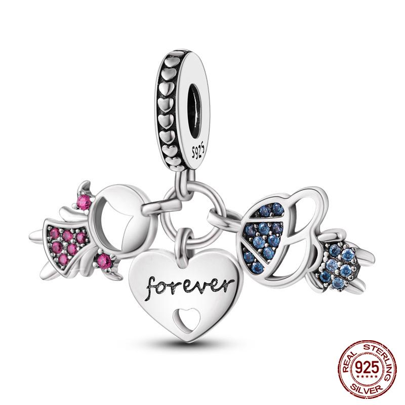 Serie Oceano - Ciondoli Perline Tartaruga Granchio Sirena in Rame Genuino Originale Adatti Per Bracciale da 3 mm Fai Da Te Creazione Pendente