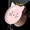 Ceramic Cat Shape High Footed Bowls for Pet Cervical Vertebra Protection Drinking Food Plate Large Caliber Cat Bowl Supplies 1Pc
