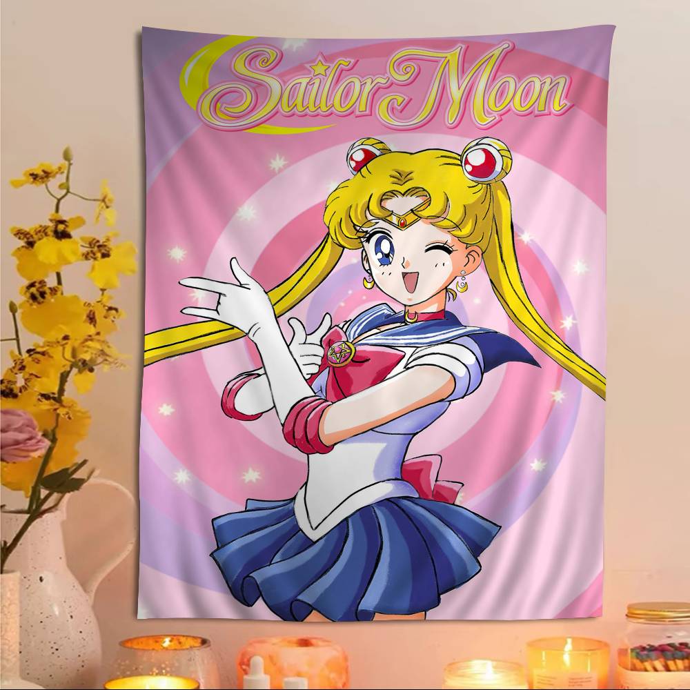 Anime SSailor MMoon Crystal Hippie Wall Hanging Tapestries For Living Room Home Dorm Decor Art Home Decor