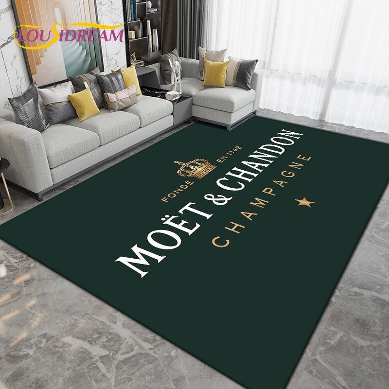 

Шампанское Моэт &; Большой ковер Chandon, ковер для гостиной, спальни, украшения дивана, нескользящие коврики для кухни, ванной комнаты