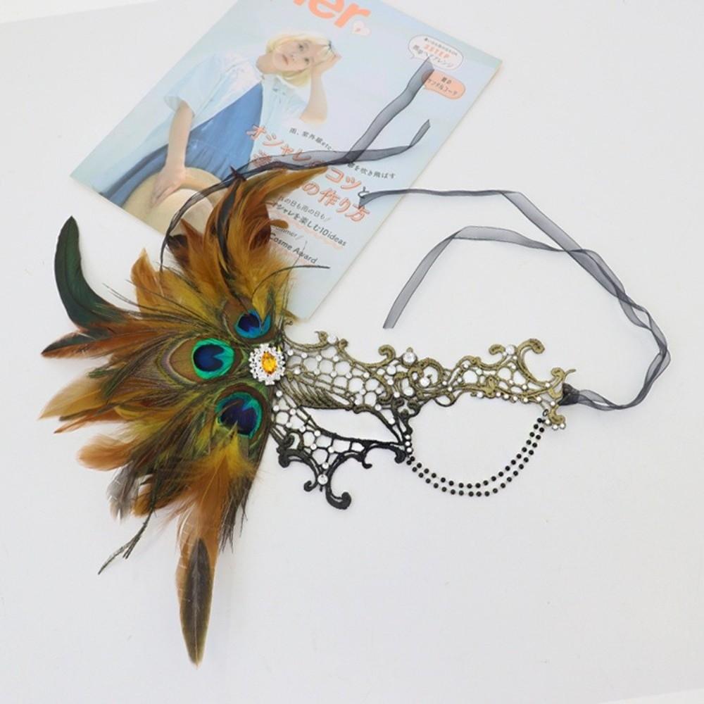 Feathers Design Half-Face Lace Mask Seductive Style Cosplay Masquerade Mask Masquerade Fancy Prom