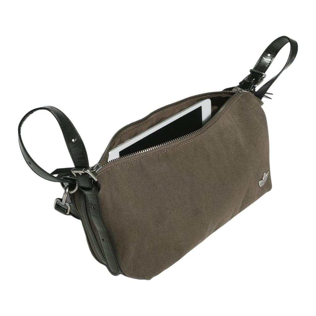 Adidas Originals Classic Logo Zipper Shoulder Bag Women Shoulder Bag Brown KT0864