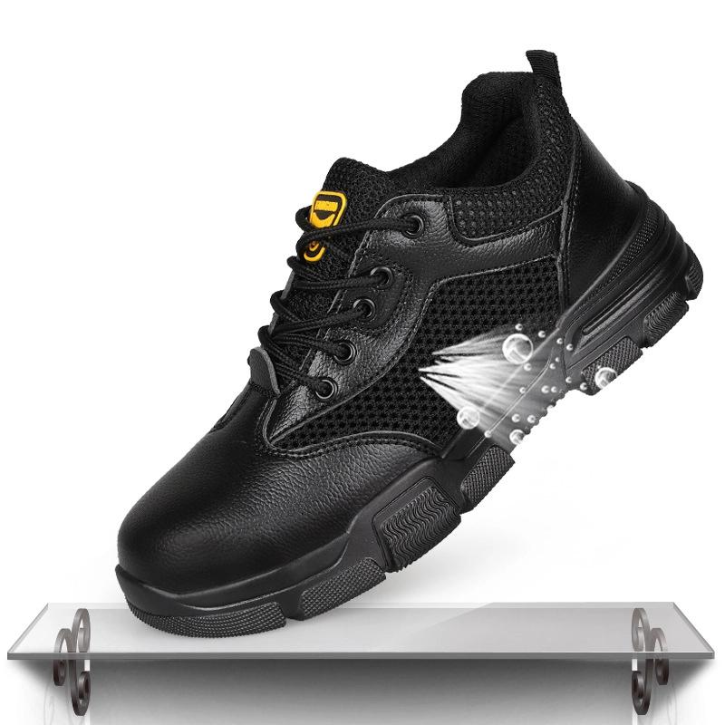 

Дышащая защитная обувь для мужчин Защитная рабочая обувь Стальной подносок Летняя Легкая Противоскользящая Устойчивая к проколам Рабочие ботинки 45