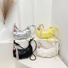 Fashionable Dumpling Shape Shoulder Bag For Women Street Trend Pu Material Zipper Opening Crossbody Purse For Daily Use