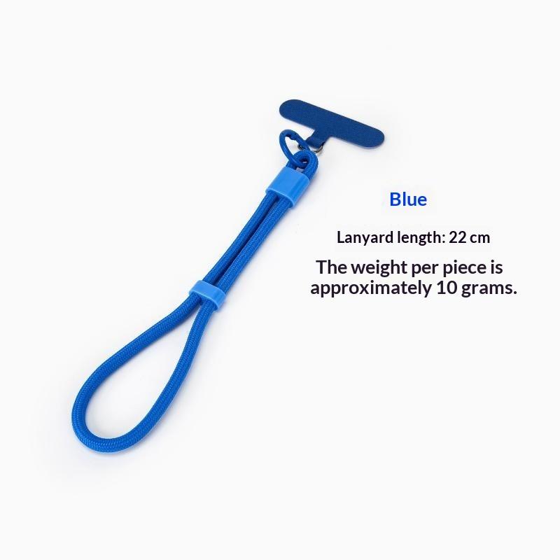 Short Polyester Phone Wrist Lanyards Scratch-Proof Multiple Candy Colors with Free Adhesive Pads for USB Drives Keys