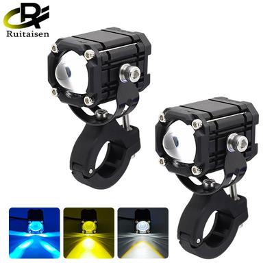 Universal Motorrad Scheinwerfer Fahrlicht Scheinwerfer Drei Farben ATV Roller für Hilfs Lampe Moto Nebel licht Zubehör