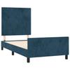 Bed Frame without Mattress Dark Blue 90 x 190 cm Velvet