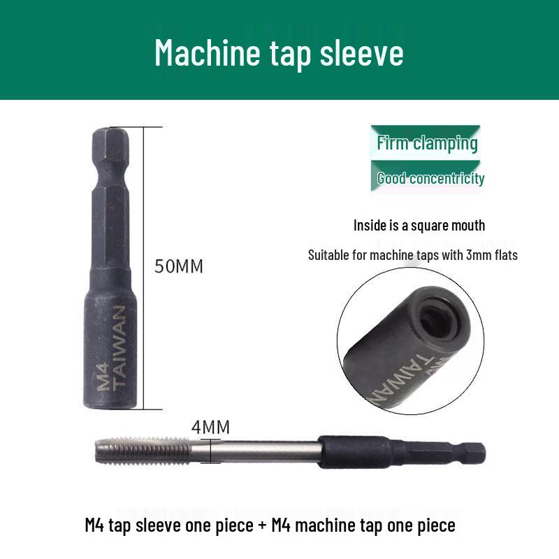 Hex Shank Tapping Chuck Conversion Head with Tap Extension Rod