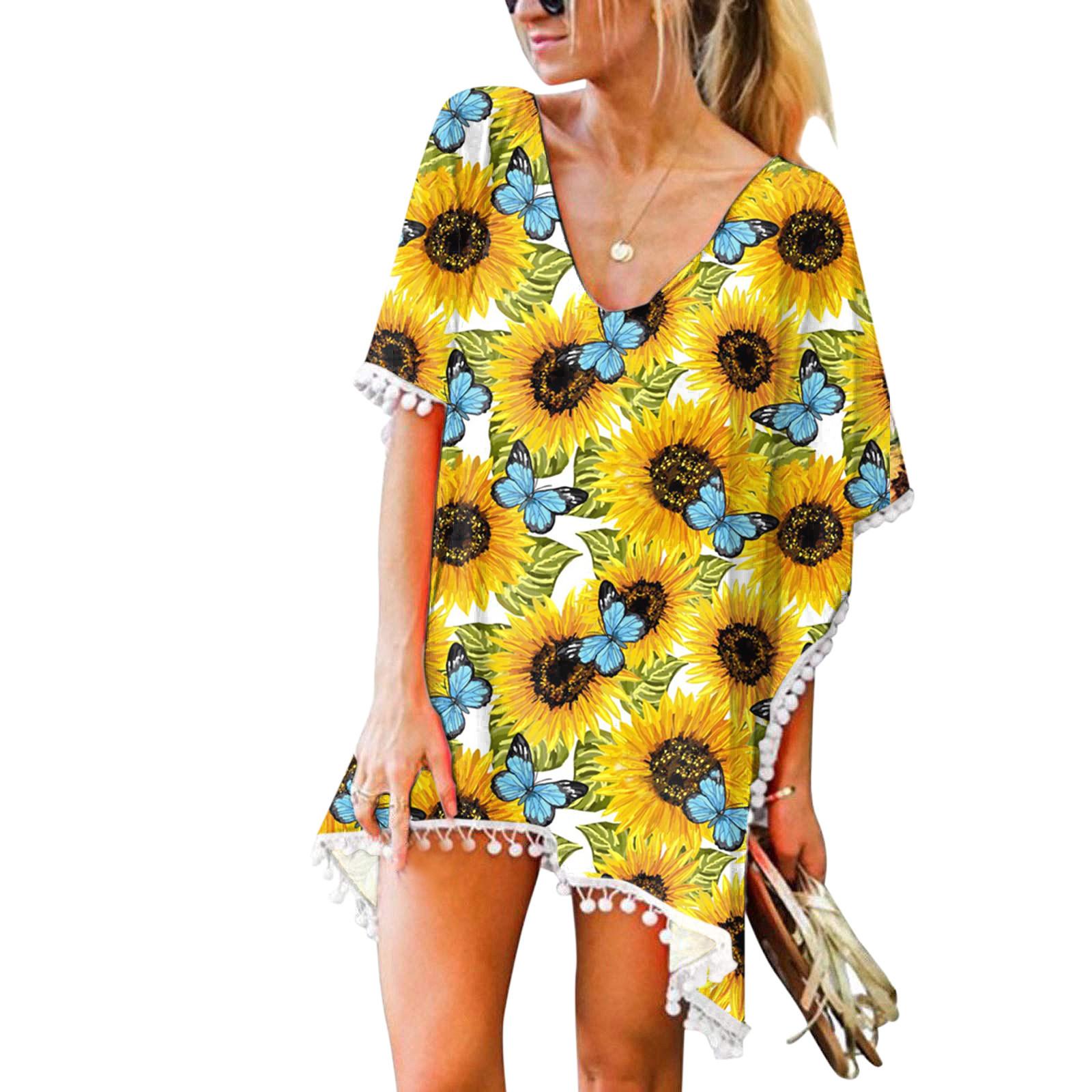 

Женская кафтановая шифоновая кисточка с кисточками, купальный костюм, пляжное свободное бикини, накидка, топы S синий