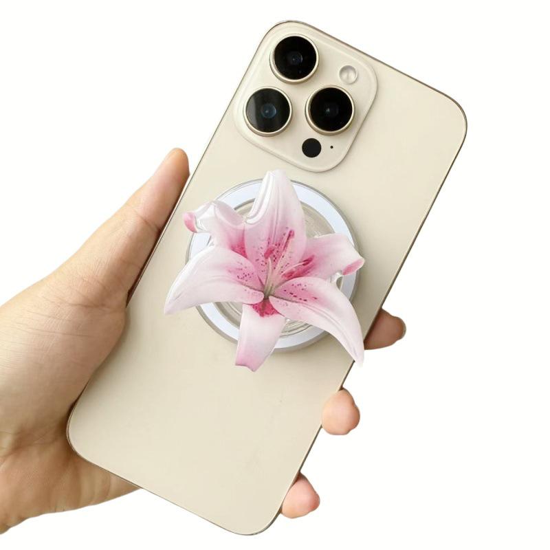 

Магнитная подставка-подушка безопасности для телефона с цветком фаленопсиса для MagSafe Magnetic Stand